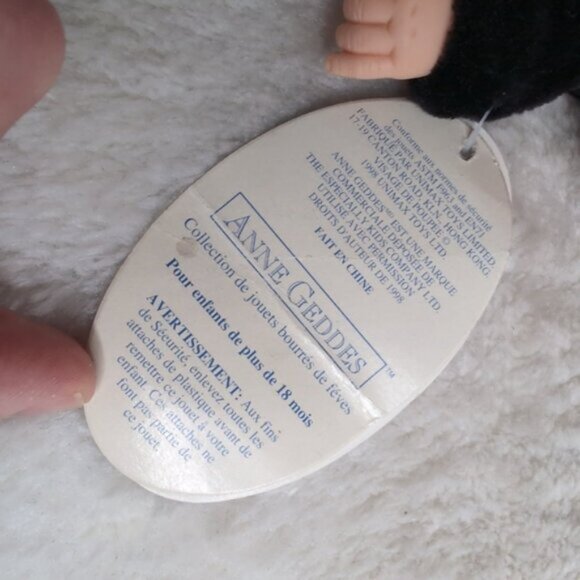 NWT 1997 Anne Geddes 9" mini Sleeping Baby Ladybug Plush Bean Doll - Picture 3 of 7